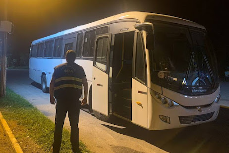 SEFA APREENDE ÔNIBUS EM CONCEIÇÃO DO ARAGUAIA