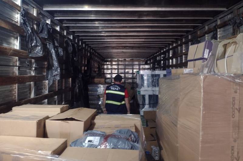 SEFA APREENDE 165 CAIXAS DE MERCADORIAS DIVERSAS EM DOM ELISEU