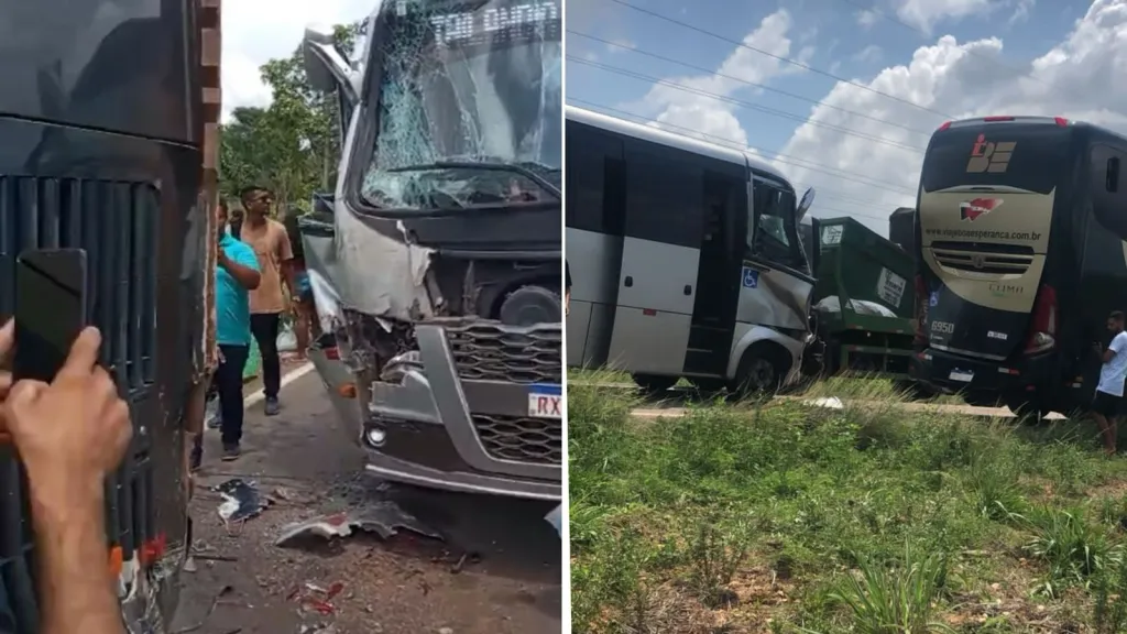 ÔNIBUS E VAN SOFREM ACIDENTE NA PA-150, EM TAILÂNDIA