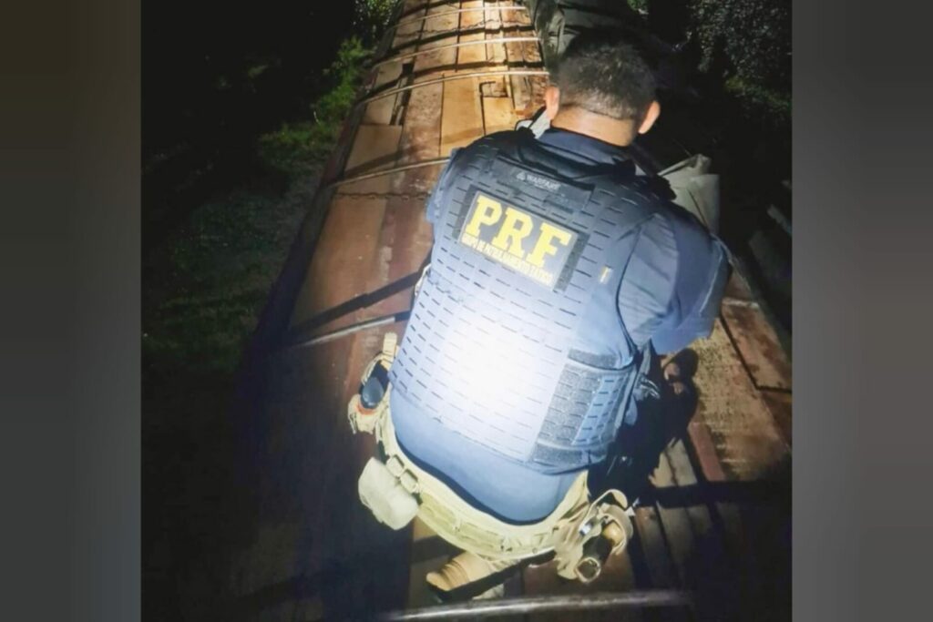 PRF APREENDE 40 M³ DE MADEIRA ILEGAL EM TUCURUÍ