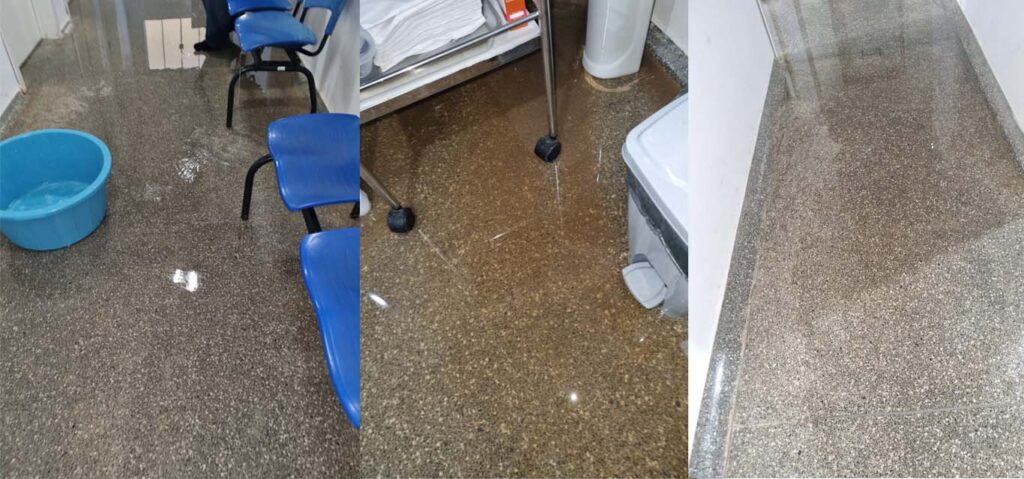 UNIDADE DE SAÚDE FICA ALAGADA DURANTE CHUVA EM ALTA FLORESTA
