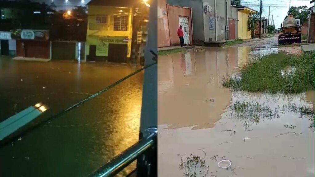 CHUVA NA MADRUGADA DEIXA RUAS ALAGADAS EM MARABÁ