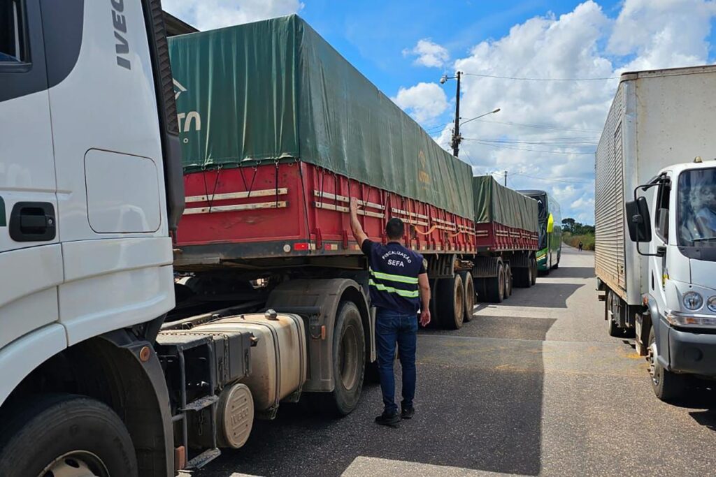 SEFA APREENDE CARGA IRREGULAR DE 50 TONELADAS DE CIMENTO EM CONCEIÇÃO DO ARAGUAIA