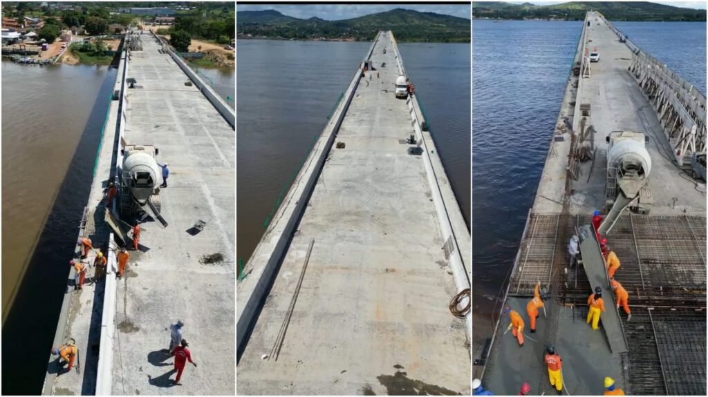 PONTE DO ARAGUAIA RECEBE ÚLTIMA CONCRETAGEM DE TABULEIRO