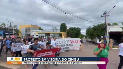 MANIFESTANTES COBRAM JUSTIÇA APÓS ASSASSINATO DE AGRICULTOR QUE LIDERAVA ACAMPAMENTO NO PARÁ