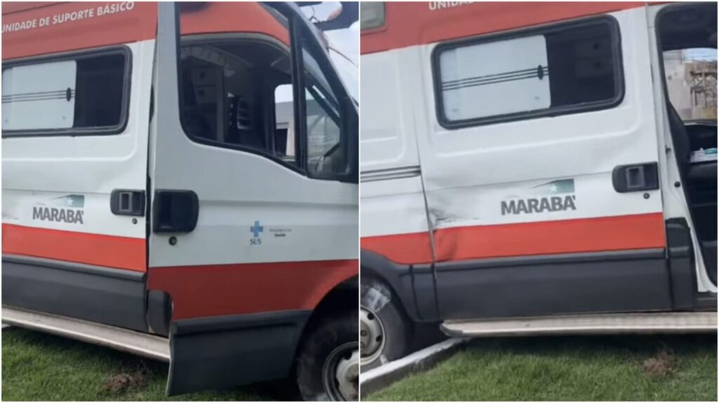 AMBULÂNCIA DO SAMU SOFRE ACIDENTE APÓS ATENDER OCORRÊNCIA EM MARABÁ