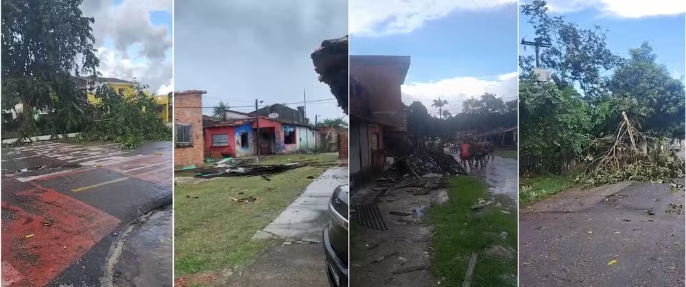 VENDAVAL DESTELHA CASAS E DEIXA RUAS SEM ENERGIA ELÉTRICA NO PARÁ