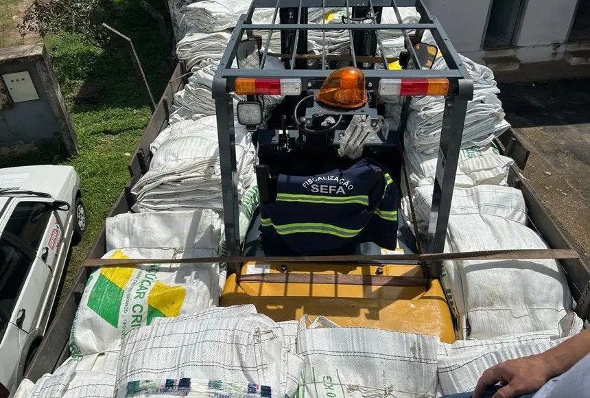 SEFA APREENDE EMPILHADEIRA AVALIADA EM MAIS DE R$ 100 MIL NO PARÁ