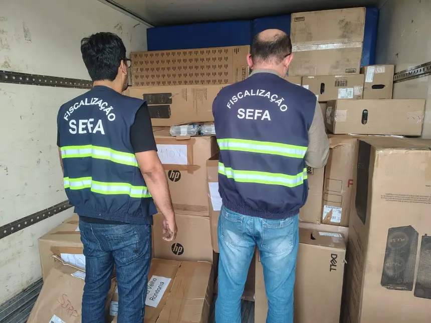 SEFA RETÉM PRODUTOS DE INFORMÁTICA AVALIADOS EM MAIS DE R$ 35 MIL NO NORDESTE PARAENSE