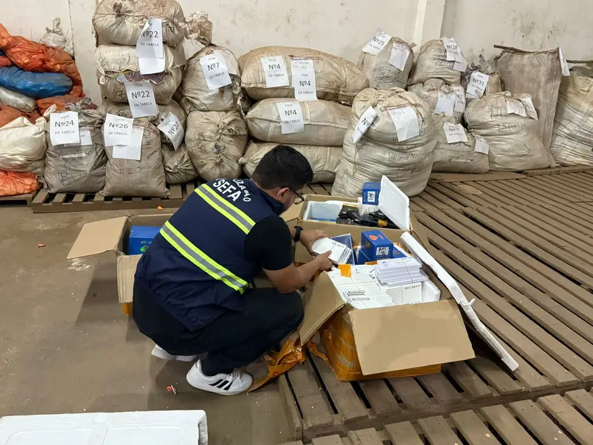 SEFA APREENDE CENTRAIS DE AR-CONDICIONADO E 889 UNIDADES DE DISPLAY DE CELULAR