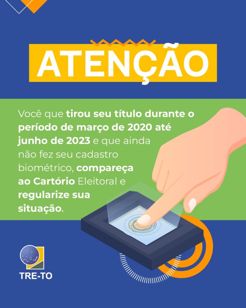 928 ELEITORES AINDA NÃO REALIZARAM CADASTRO BIOMÉTRICO EM GUARAÍ E PODEM TER O TÍTULO CANCELADO