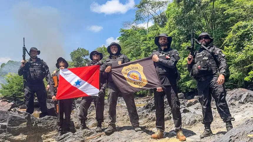POLÍCIA CIVIL REALIZA OPERAÇÃO DE COMBATE AO GARIMPO ILEGAL EM ALMEIRIM, BAIXO AMAZONAS