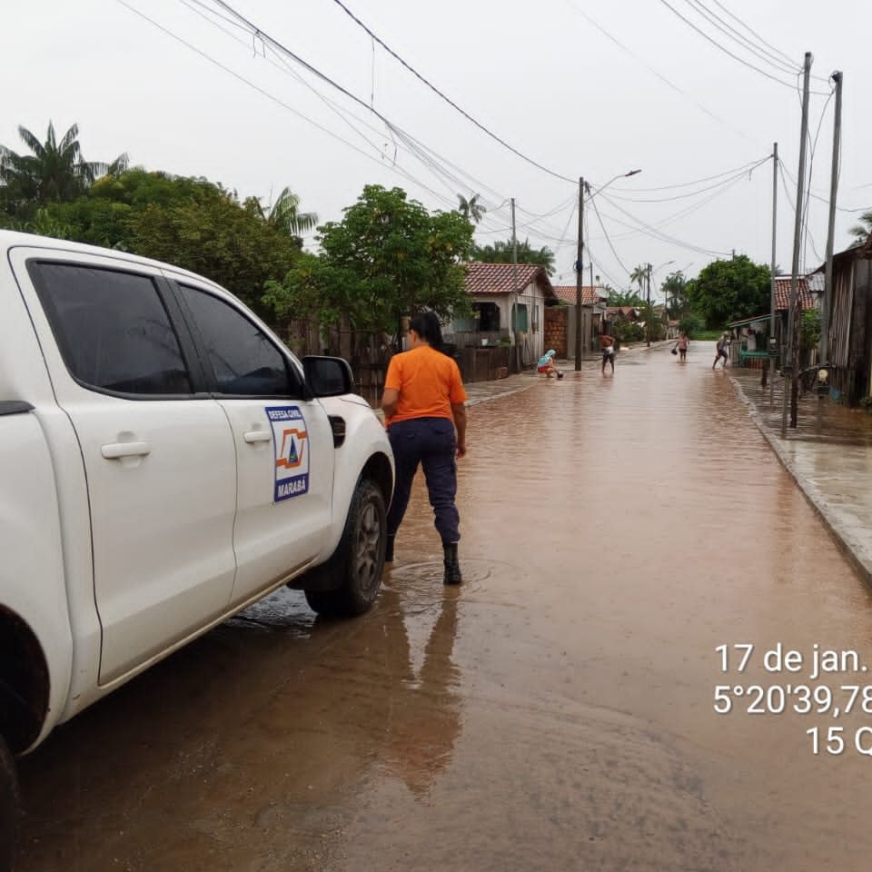 DEFESA CIVIL REGISTRA QUASE 75 MM DE CHUVA EM DUAS HORAS E APONTA CAUSAS DOS ALAGAMENTOS EM MARABÁ