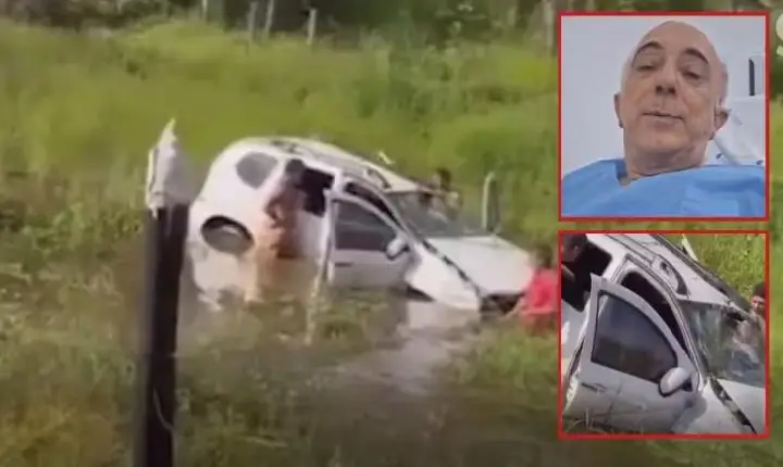 BISPO DA DIOCESE DE COROATÁ FICA FERIDO APÓS CARRO CAPOTAR E CAIR EM UM LAGO NA MA-235