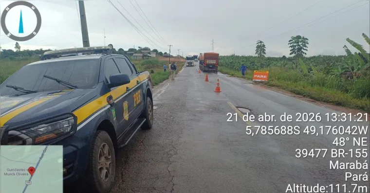 ASFALTO CEDE E BR-155 PODE ROMPER ENTRE MARABÁ E ELDORADO DO CARAJÁS