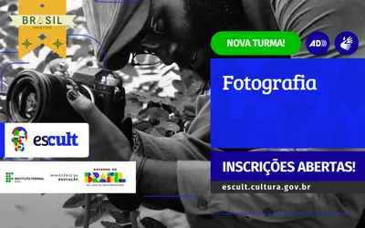    ESCULT LANÇA SEGUNDA TURMA DO CURSO LIVRE DE FOTOGRAFIA COM INSCRIÇÕES ABERTAS ATÉ NOVEMBRO