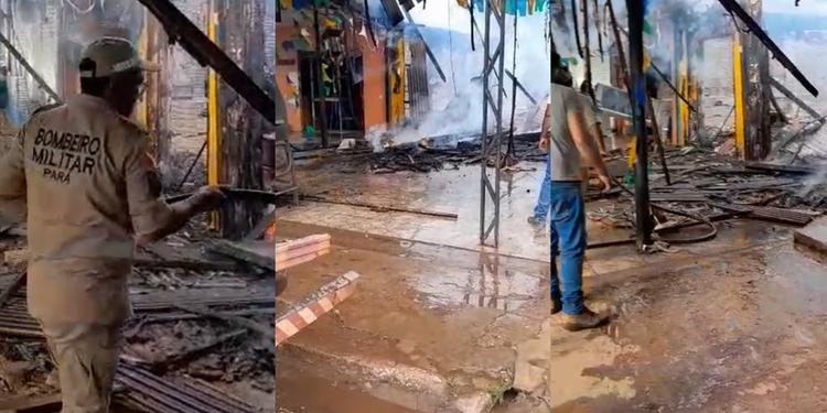 INCÊNDIO DE GRANDES PROPORÇÕES DESTRÓI CHURRASCARIA EM NOVO REPARTIMENTO