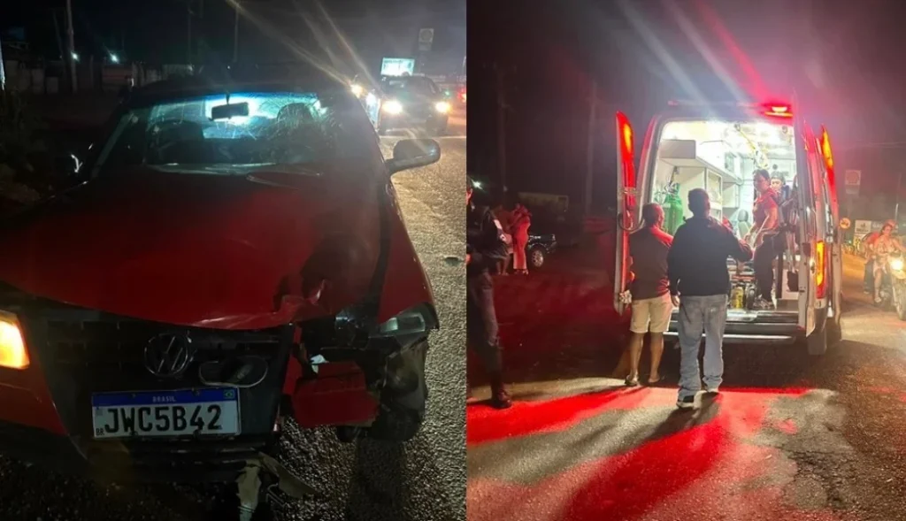 ACIDENTE ENTRE CARRO E MOTO DEIXA QUATRO PESSOAS FERIDAS NA PA-279, EM TUCUMÃ