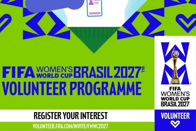 FIFA ABRE INSCRIÇÕES PARA VOLUNTÁRIOS NA COPA DO MUNDO FEMININA 2027
